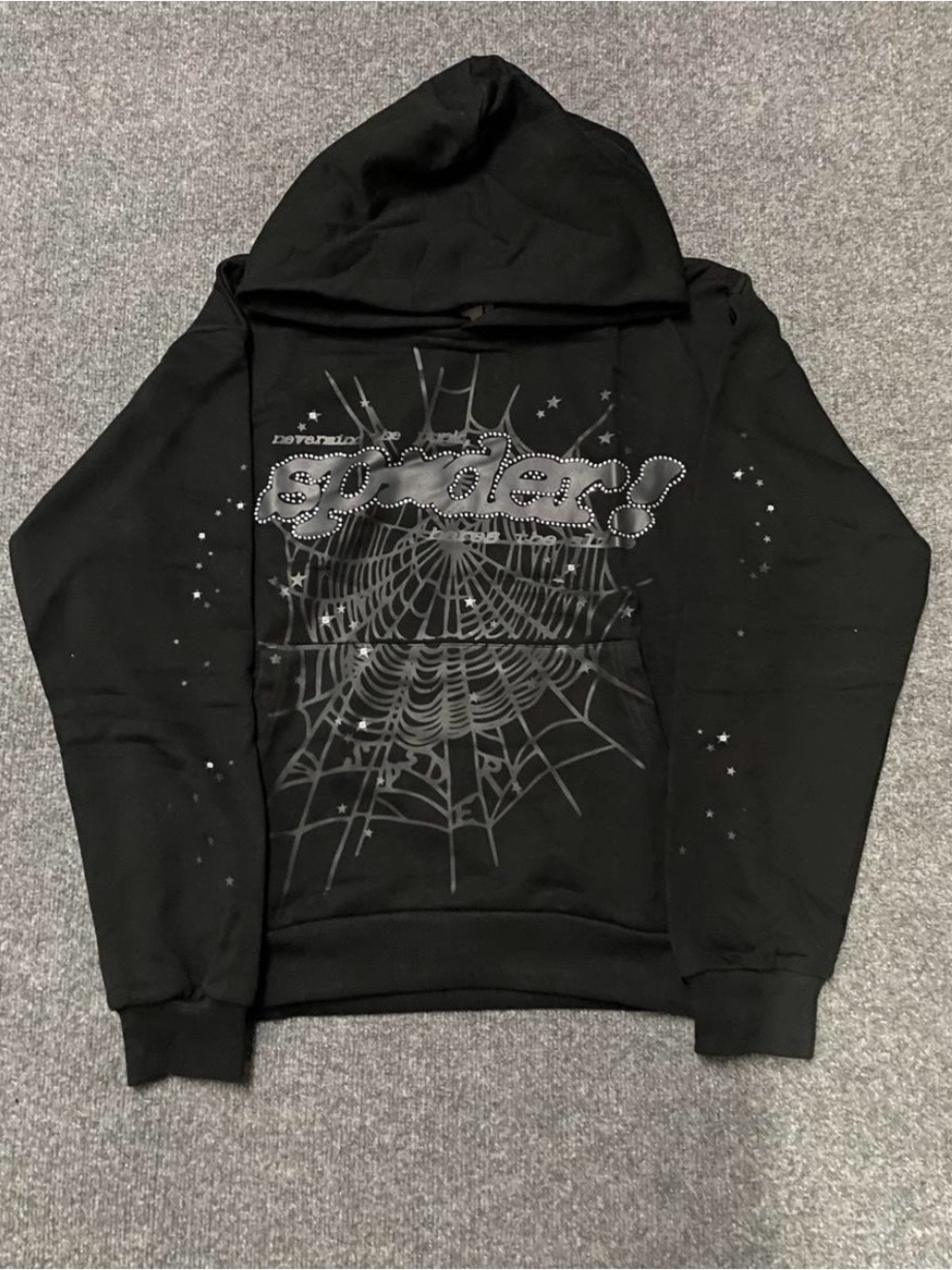 Spider rhinestone punk V2 hoodie